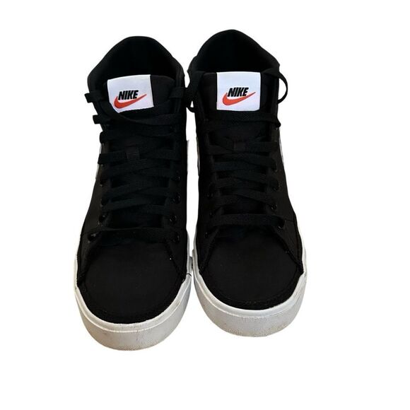 Nike Court Legacy Canvas Mid Black White shoes ~ Size 8 ~ DD0161-001 - Picture 3 of 9